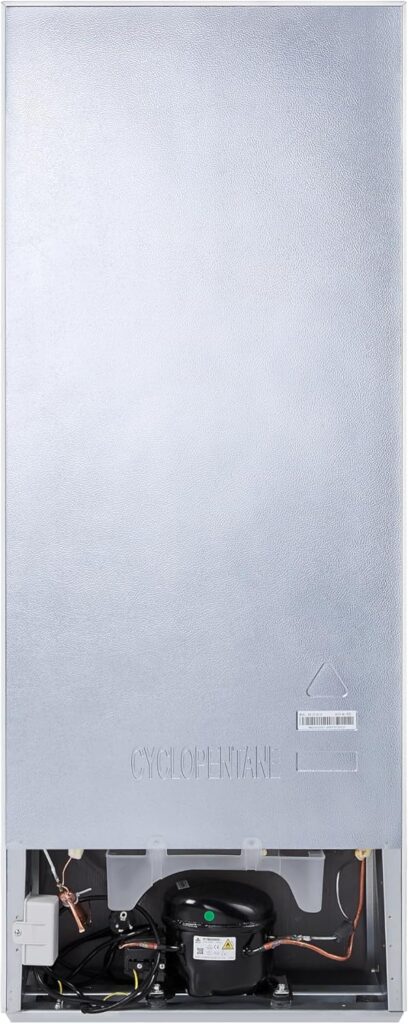 Fridgemaster MTZ55153E Freestanding Upright Freezer, 165 Litres, 143 cm Tall, 4 Star Freezer Rating, 55cm width, E Rated in White          [Energy Class E]