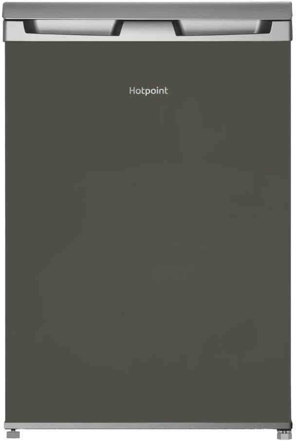 Hotpoint 128 Litre Freestanding Under Counter Larder Fridge | Low Frost Easy Defrosting | Fresh Space Storage Drawer | LED Interior Light | Adjustable Shelves | Reversible Door | 84×54×59 cm White          [Energy Class B]