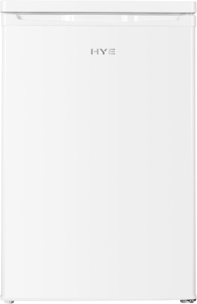 HYE Under Counter Freezer - 91L Freezer, 85CM Height, 55CM Width, Quiet 40 dB Operation, Freestanding Design, White, Ideal For Smaller Homes  Apartments - RF01UCFR91W01          [Energy Class E]