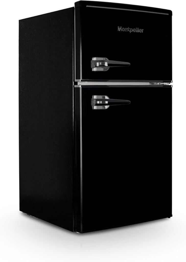 Montpellier MAB2035EK Black Retro Undercounter Fridge Freezer          [Energy Class E]
