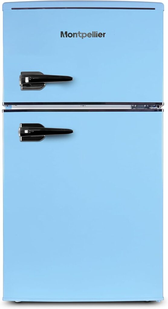 Montpellier MAB2035EPB Blue Retro Undercounter Fridge Freezer          [Energy Class E]