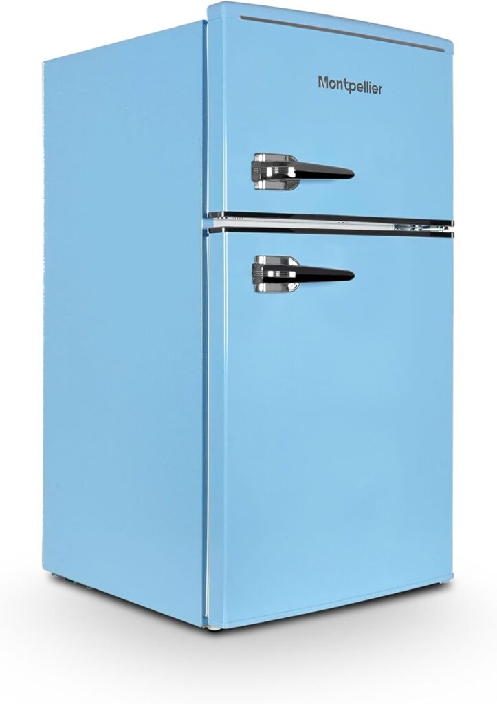 Montpellier MAB2035EPB Blue Retro Undercounter Fridge Freezer          [Energy Class E]