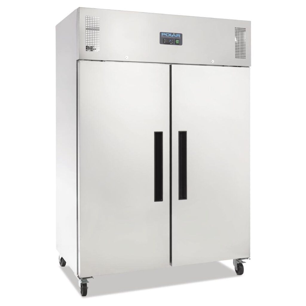 Polar Refrigeration G-Series 600W Upright Double Door Fridge 1200 Litre, Stainless Steel, -2°C to 5°C, 2000(H)x1340(W)x815(D)mm, Energy Rating C, 6 Shelves, Usable Capacity: 770 Ltr, R290 | G594 Polar Refrigeration G-Series 600W Upright Double Door Fridge 1200 Litre, Stainless Steel, -2°C to 5°C, 2000(H)x1340(W)x815(D)mm, Energy Rating C, 6 Shelves, Usable Capacity: 770 Ltr, R290 | G594