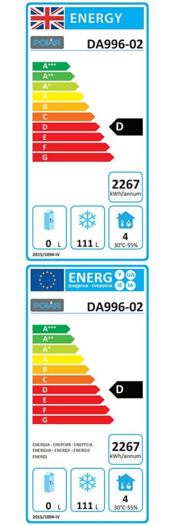 Polar U-Series Double Drawer Dual Temperature Counter Fridge Freezer 4xGN - Automatic Defrost, Fan Assisted, Digital Controls DA996