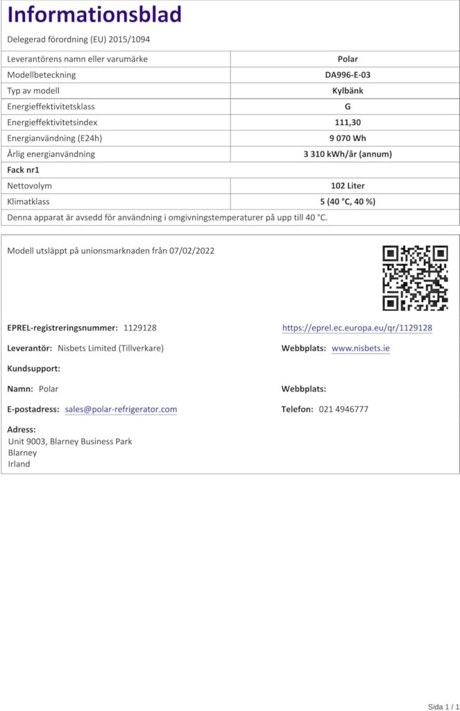 Polar U-Series Double Drawer Dual Temperature Counter Fridge Freezer 4xGN - Automatic Defrost, Fan Assisted, Digital Controls DA996