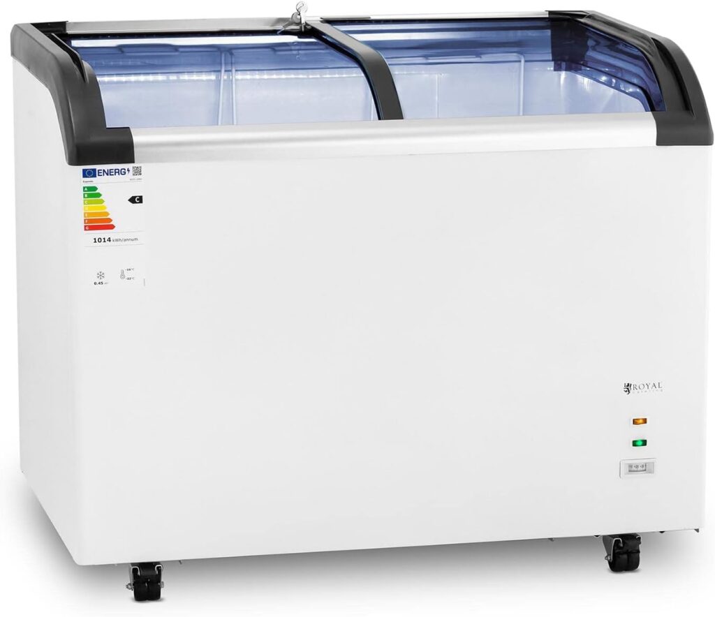 Royal Catering RCFZ-198G Freezer 273 L Glass Doors Fridge Freezer          [Energy Class C]