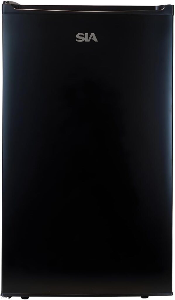 SIA LFS01BL-AMZ1 Black Under Counter Fridge, 91L Capacity, 48cm Wide, Freestanding Larder, E Rated, 2 Years Parts and Labour Guarantee          [Energy Class F]