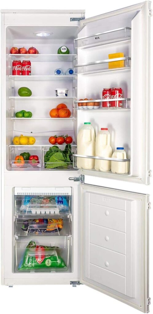 SIA RFF101 Integrated Frost Free Fridge Freezer In White, Built-in 70/30 Split, E Rated, 2 Years Parts  Labour Guarantee          [Energy Class F]