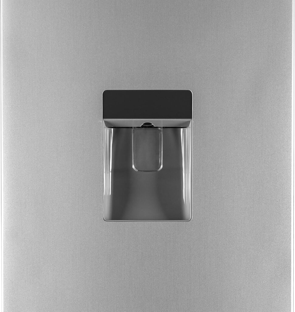 SIA SFF17650SE 50/50 Split Freestanding 252L Combi Fridge Freezer with Water Dispenser in Silver, Includes 3 Glass Fridge Shelves  4 Freezer Compartments          [Energy Class E]