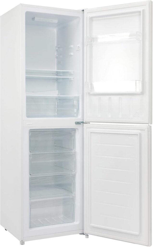 Willow WFF5050WV2 254L Low Frost Fridge Freezer with 4* Freezer Rating, Reversible Doors, LED Interior Light, Mark-Proof Finish - White          [Energy Class E]