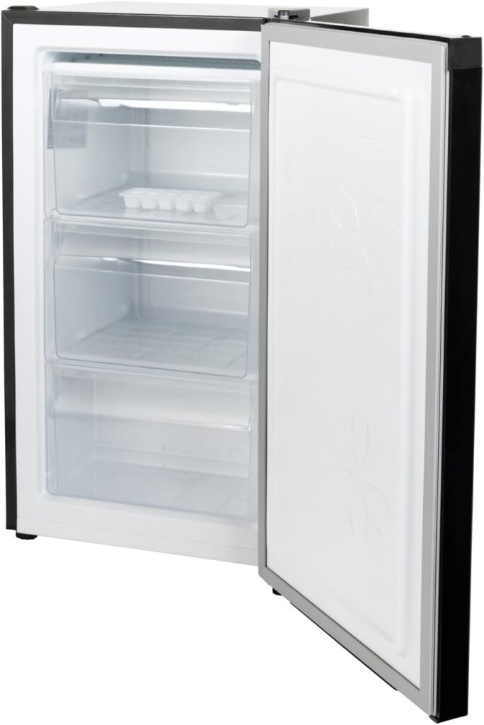 Willow WUCFZ48B 60L Undercounter Freezer - Recessed Handle, Reversible Door, 3 Drawers, Adjustable Thermostat, Mark-Proof Finish, 4* Freezer Rating, Easy Clean, Adjustable Feet - Black          [Energy Class E]